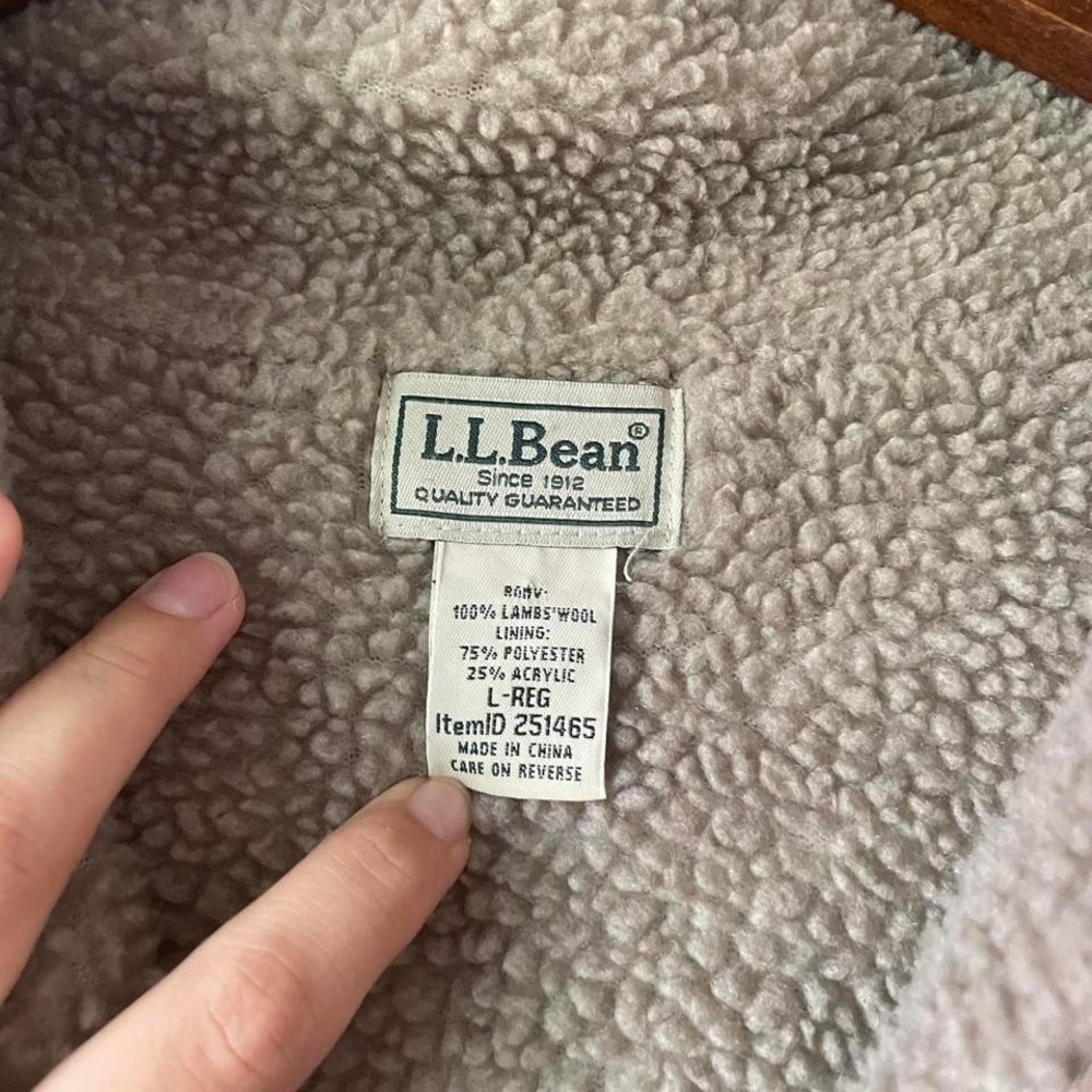 Vintage LL Bean Lambswool Country Club Zipper Vest - Picture 3 of 3
